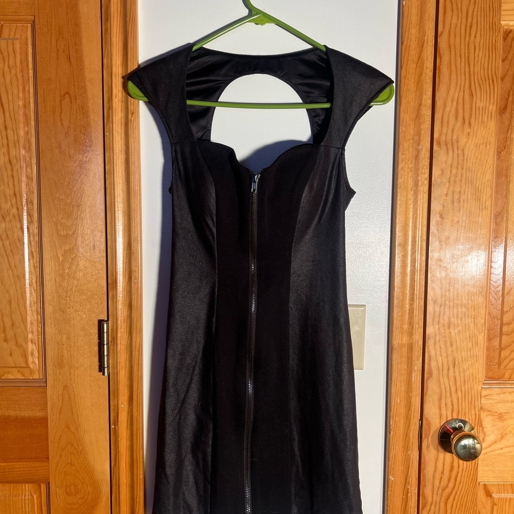 Front Zip Faux Leather Guess Dress